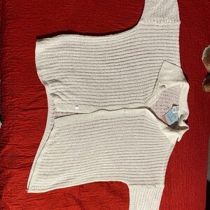 Shade & Shore White Textured Cardigan